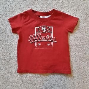 Toddler SF 49ers Football Short Sleeve Tee Shirt